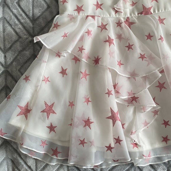 White and Pink Star Dress - Picture 2 of 6